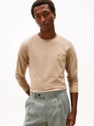 Tommy Hilfiger koszulka z długim rękawem Mężczyźni Bawełna brązowy, XXL. Brązowe koszulki męskie z długim rękawem Tommy Hilfiger, m, z bawełny. Za 179.95 zł.