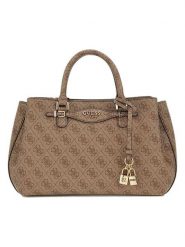 Guess Torebka w kolorze beżowym - 29 x 20 x 10 cm rozmiar: onesize. Brązowe torebki klasyczne damskie Guess, z aplikacjami, z materiału, bez dodatków. Za 522.14 zł.