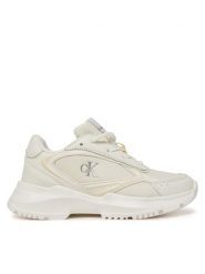 Calvin Klein Jeans Sneakersy V3A9-82030-1695530 M Biały. Białe buty sportowe dziewczęce Calvin Klein Jeans, z jeansu. Za 229.99 zł.