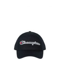 Czapka z daszkiem bejsbolówka damska. Czarne czapki z daszkiem damskie CHAMPION, bez wzorów, z bawełny. Za 93.00 zł.