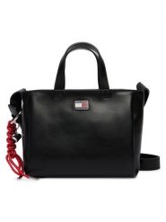 Tommy Jeans Torebka Tjw City Charm Mini Tote AW0AW18580 Czarny. Czarne torebki klasyczne damskie Tommy Jeans, bez wzorów, z jeansu, bez dodatków. Za 489.99 zł.