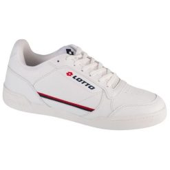 Buty Lotto Nandu 2400100U-1030 białe. Białe buty sportowe na co dzień damskie bez wzorów, ze skóry, trekkingowe. Za 208.50 zł.