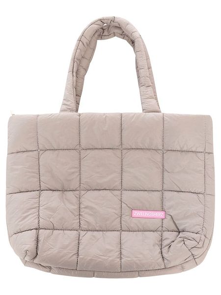 Zwillingsherz Shopper bag "Uni" w kolorze szarym - 48 x 36 cm rozmiar: onesize. Szare shopper bag damskie Zwillingsherz, bez wzorów, z materiału, na ramię, pikowane, bez dodatków. Za 109.95 zł.