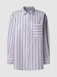 Pepe Jeans Koszula "Cherry" w kolorze biało-jasnoróżowo-czarnym rozmiar: XS. Białe koszule damskie Pepe Jeans, xs, bez wzorów, z bawełny, bez kołnierzyka, bez ramiączek. Za 184.46 zł.