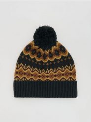 Czapka z pomponem - granatowy. Niebieskie czapki męskie Reserved, bez wzorów. Za 59.99 zł.