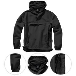 Kurtka męska Brandit Summer Windbreaker Czarna. Czarne kurtki męskie Brandit, na jesień, l, bez wzorów, z materiału, z kapturem. Za 208.70 zł.