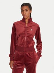 Guess Bluza V3BQ22 K0232 Bordowy Regular Fit. Czerwone bluzy bez kaptura damskie Guess, s, z syntetyku. Za 279.99 zł.