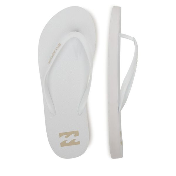 Japonki Billabong. Białe klapki damskie Billabong, bez wzorów, bez obcasa. Za 59.99 zł.