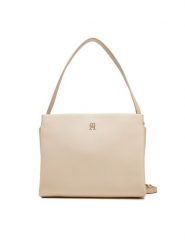 Tommy Hilfiger Torebka Th Legacy Med Satchel AW0AW17173 Écru. Torebki klasyczne damskie Tommy Hilfiger, bez wzorów, ze skóry, bez dodatków. Za 699.99 zł.