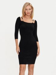 Marciano Guess Sukienka koktajlowa 4YGK58 5613Z Czarny Slim Fit. Czarne sukienki damskie Marciano Guess, z aplikacjami, z wiskozy, wizytowe, bez kołnierzyka, bez ramiączek. Za 359.99 zł.