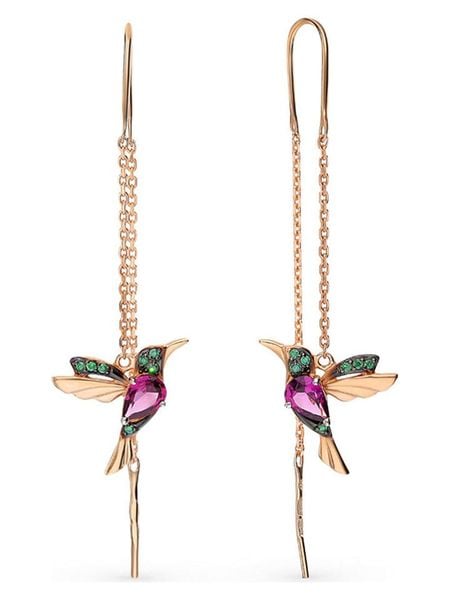 Miu Silver Pozłacane kolczyki z cyrkoniami rozmiar: onesize. Różowe kolczyki damskie Miu Silver, z cyrkonią, pozłacane. Za 130.99 zł.