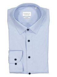 Eterna Koszula - Slim fit - w kolorze błękitnym rozmiar: 44. Niebieskie koszule męskie Eterna, bez wzorów, z bawełny, bez kołnierzyka, bez ramiączek. Za 105.63 zł.