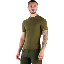 T-shirt termoaktywny trekkingowy Greenland Merino z wełny merynosa. Zielone bielizna termoaktywna męska tagart, m, bez wzorów, z wełny, bez kołnierzyka. Za 269.00 zł.