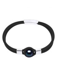 Pearline Srebrna bransoletka z perłą rozmiar: 19 cm. Czarne biżuteria dla mężczyzn Pearline, z perłą, srebrne. Za 369.99 zł.