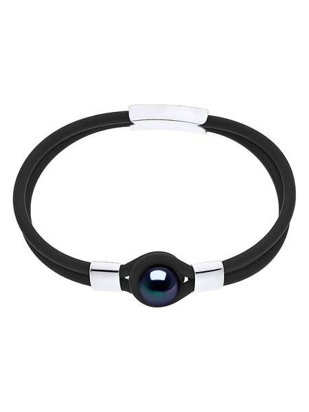 Pearline Srebrna bransoletka z perłą rozmiar: 19 cm. Czarne biżuteria dla mężczyzn Pearline, z perłą, srebrne. Za 369.99 zł.