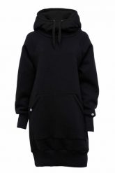 Bluza sportowa z kapturem damska DEEP TRIP Luzak. Czarne bluzy sportowe damskie DEEP TRIP, l, bez wzorów, z bawełny, bez ramiączek, długie, z kapturem. Za 369.00 zł.