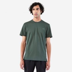 Koszulka do biegania męska Kiprun Run 500 Dry. Zielone t-shirty sportowe męskie KIPRUN, m, z materiału, bez ramiączek, do biegania. Za 59.99 zł.