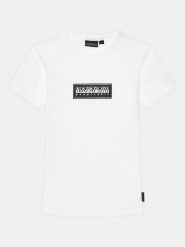 Napapijri T-Shirt Chamois NP0A4HYL S Biały Regular Fit. Białe t-shirty chłopięce Napapijri, bez wzorów, z bawełny, bez ramiączek. Za 79.99 zł.