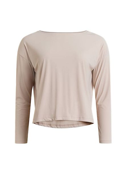 Rethinkit Koszulka funkcyjna "Vigga" w kolorze beżowym rozmiar: L. Brązowe bluzki sportowe damskie Rethinkit, l, bez wzorów, z materiału, bez ramiączek. Za 100.04 zł.