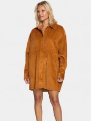 Billabong Sukienka codzienna Winter Waves EBJWD00129 Brązowy Regular Fit. Brązowe sukienki damskie Billabong, na co dzień, l, bez wzorów, z bawełny, bez kołnierzyka, bez ramiączek, proste. Za 329.99 zł.