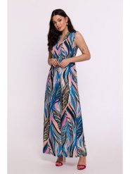 Be Wear Sukienka w kolorze niebieskim rozmiar: L. Niebieskie sukienki damskie Be Wear, l, bez wzorów, bez kołnierzyka, bez ramiączek, maxi. Za 153.34 zł.