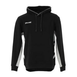 Bluza z kapturem Spalding Legacy. Czarne bluzy sportowe damskie Spalding, m, bez wzorów, z materiału, bez ramiączek, z kapturem. Za 353.50 zł.