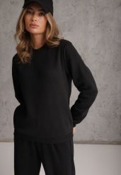 Czarna Bluza Basic Ocieplana Polarem Kaianna. Czarne bluzy bez kaptura damskie Renee, l, z jeansu. Za 59.99 zł.