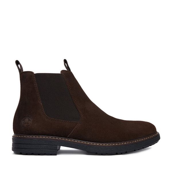 Botki Rieker. Brązowe buty zimowe męskie Rieker, bez zapięcia. Za 439.99 zł.