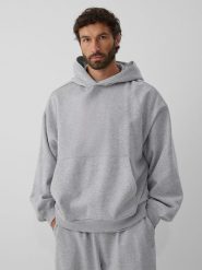 4F Bluza dresowa oversize z kapturem męska - szara M. Szare bluzy z kapturem męskie 4f, m, z dresówki. Za 169.99 zł.