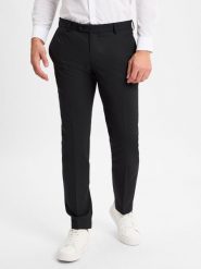 Finshley & Harding Spodnie - Mitch Mężczyźni Modern Fit Sztuczne włókno czarny, 25. Czarne spodnie wizytowe męskie Finshley & Harding, z wełny. Za 449.95 zł.