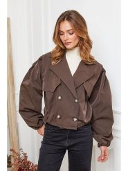 Joséfine Kurtka przejściowa "Johaz" w kolorze brązowym rozmiar: L. Brązowe kurtki damskie Joséfine, l, bez wzorów, bez kaptura. Za 217.53 zł.