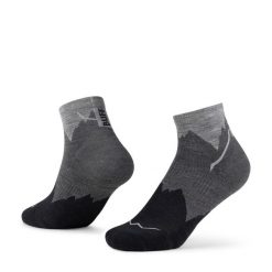 Skarpety turystyczne Buff Merino LIghtweight Quarter Sock LWQ3. Szare skarpetki męskie Buff, bez wzorów, z elastanu. Za 99.99 zł.