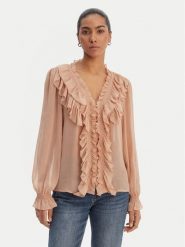 Morgan Bluzka 252-CATHY Różowy Regular Fit. Czerwone topy sportowe damskie Morgan, bez wzorów, z syntetyku, bez ramiączek. Za 299.99 zł.