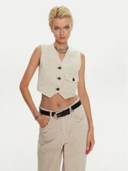 Miss Sixty Kamizelka 6L3WJ4620000 Écru Regular Fit. Kamizelki damskie Miss Sixty, l, z bawełny. Za 379.99 zł.