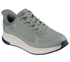 Buty sportowe męskie Skechers Bobs Squad 4. Zielone buty sportowe na co dzień męskie Skechers, z materiału, bez zapięcia, trekkingowe. Za 390.00 zł.