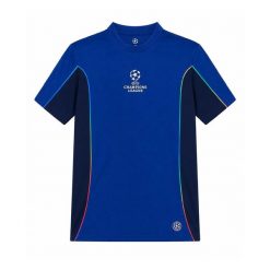Koszulka piłkarska Champions League męska. Niebieskie t-shirty sportowe męskie CHAMPIONS LEAGUE, m, z dresówki, bez ramiączek, na fitness i siłownię. Za 149.99 zł.