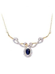 Revoni Złoty naszyjnik z elementem ozdobnym - dł. 46 cm rozmiar: onesize. Niebieskie naszyjniki damskie Revoni, złote. Za 2,805.99 zł.