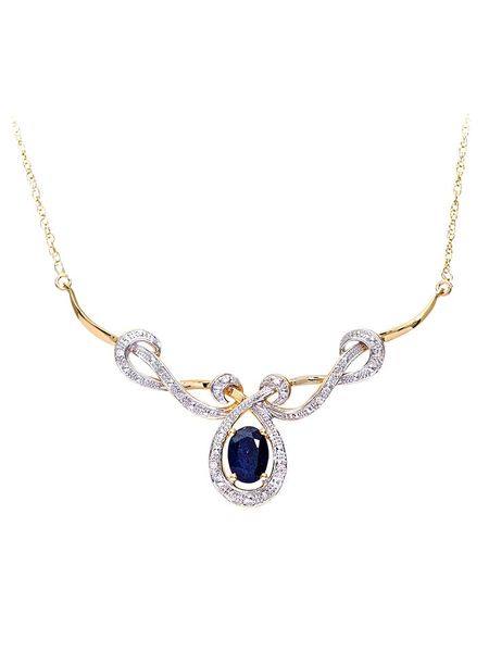 Revoni Złoty naszyjnik z elementem ozdobnym - dł. 46 cm rozmiar: onesize. Niebieskie naszyjniki damskie Revoni, złote. Za 2,805.99 zł.