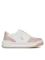 Calvin Klein Jeans Sneakersy V3A9-82020-1355X134 Biały. Białe buty sportowe dziewczęce Calvin Klein Jeans, z jeansu. Za 219.99 zł.