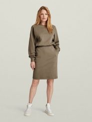 G-Star Sukienka w kolorze khaki rozmiar: XS. Brązowe sukienki damskie G-Star, xs, bez wzorów, z bawełny, retro, bez kołnierzyka, bez ramiączek, midi. Za 170.87 zł.