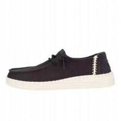 HeyDude Damskie Mokasyny Wendy Espadrille Woven. Czarne mokasyny damskie Hey dude, z materiału. Za 359.00 zł.