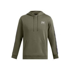 Bluza z kapturem z logo na paskach Under Armour Icon Fleece. Białe bluzy z kapturem męskie Under Armour, xs, z bawełny. Za 265.55 zł.