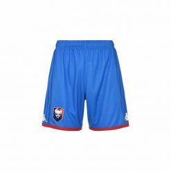 Szorty SM Caen Kombat Ryder 2022/23. Czerwone szorty męskie Kappa, bez wzorów, sportowe. Za 168.45 zł.