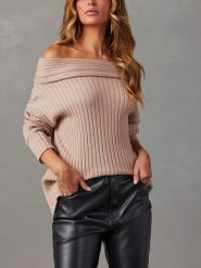 Milan Kiss Sweter w kolorze beżowym rozmiar: M. Brązowe swetry klasyczne damskie Milan Kiss, m, bez kołnierzyka. Za 144.92 zł.