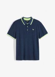 Koszulka polo z piki z czystej bawełny organicznej. Czarne koszulki polo męskie bonprix, l, bez wzorów, z bawełny, bez ramiączek. Za 69.99 zł.