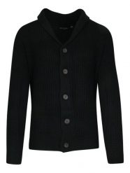 Dziergany Czarny Kardigan, Sweter Zapinany na Guziki, Elegancki -BRAVE SOUL. Czarne kardigany męskie Brave Soul, l, bez wzorów, dziergany, casualowe, bez kołnierzyka. Za 139.00 zł.