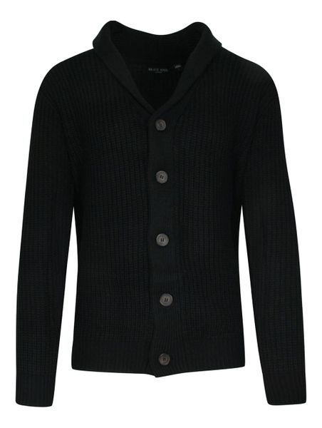 Dziergany Czarny Kardigan, Sweter Zapinany na Guziki, Elegancki -BRAVE SOUL. Czarne kardigany męskie Brave Soul, l, bez wzorów, dziergany, casualowe, bez kołnierzyka. Za 139.00 zł.