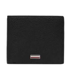 Portfel Tommy Hilfiger. Czarne portfele męskie Tommy Hilfiger, bez wzorów. Za 329.99 zł.