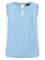 More & More Bluzka w kolorze błękitnym rozmiar: 36. Niebieskie bluzki damskie MORE & MORE, bez wzorów, bez kołnierzyka, bez ramiączek. Za 74.46 zł.