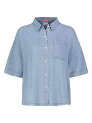 Sublevel Bluzka w kolorze błękitnym rozmiar: XL. Niebieskie bluzki damskie Sublevel, xl, bez wzorów, z lyocellu, bez kołnierzyka, bez ramiączek. Za 104.99 zł.